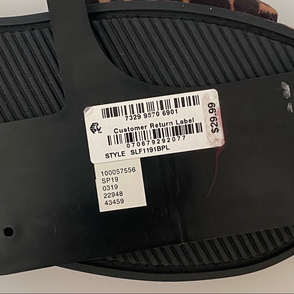 INC International Concepts Women’s Leopard Open Toe Slippers - Picture 5 of 7